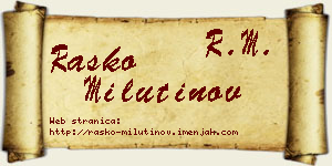 Raško Milutinov vizit kartica